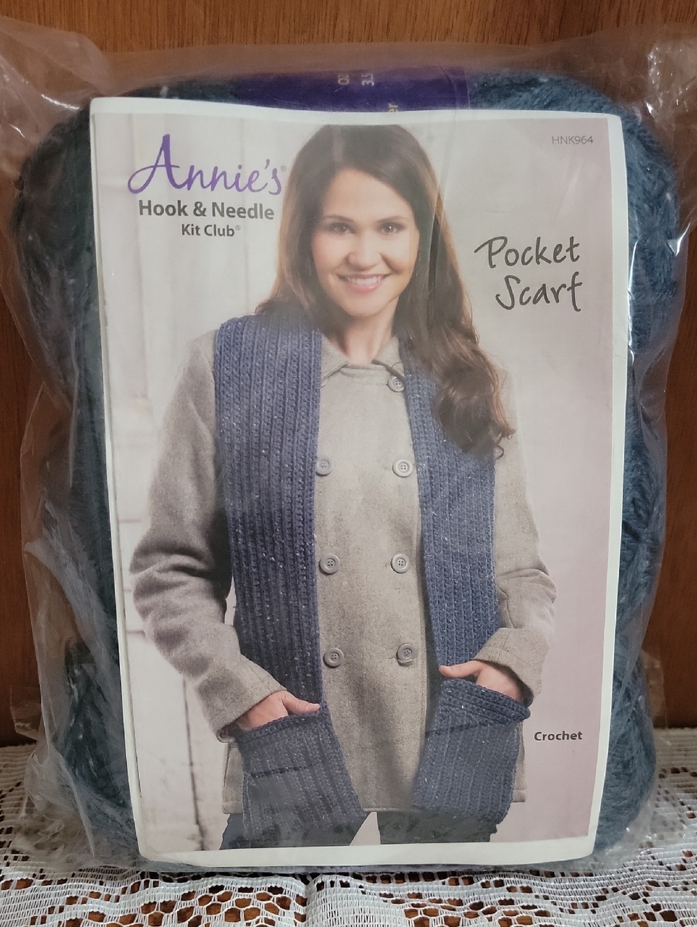 Annie Pocket Scarf in  Blue